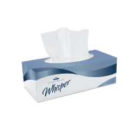 2 Ply White Facial Tissue, White, 100 Sheet x 36/Case