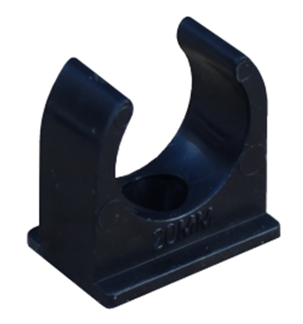 20mm PVC Snap-on Saddle Black