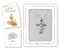 Communion Sterling Silver Crucifix Necklet   (C69391)