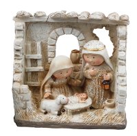 Resin Children's Nativity Set - 4 inch/4 Figures   (89921)