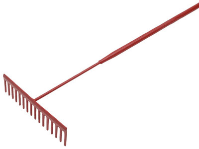 Asphalt Rake 16 Flat Teeth Tubular Steel Shaft