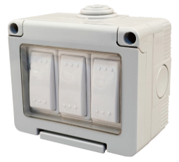 Waterproof 10a 3 gang 2 way switch IP55