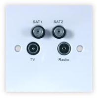 TV/Radio/Sat/Return Wall Plate