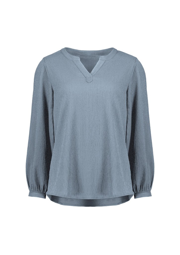 RU568LL, Womens Ruche Long Sleeve Blouse