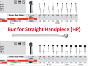 Edenta Straight HP Steel Round Burs 005