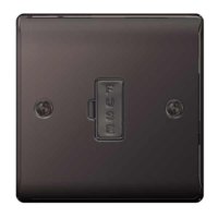 NEXUS BLACK NICKEL 13A FUSED CONNECTION UNIT UNSWITCHED