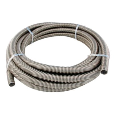 Gegolfde inox flexibel op rol 4/4 - 25mm - rol 50m