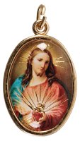 Medal/Gold Finish/Sacred Heart Picture   (1580/SH)
