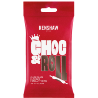 red packet of renshaw ready to roll icing fondant chocolate flavour