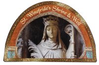 Wood Plaque/Icon/Gold Foil   (33973/WINEFRIDE)