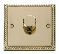 Click Deco Georgian Cast Brass 1 Gang 2 Way Dimmer | LV0101.0058