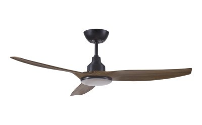 Ventair Skyfan 52" DC with LED Light Black and Teak Ceiling Fan