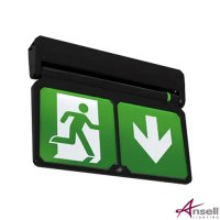 Ansell ANSAADL/3M/BLK | Adler Exit Sign - Black