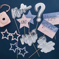 Gender Reveal Photo Booth Props - Pack of 10