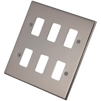 Black Nickel 6 Gang Grid Plate 6070-354