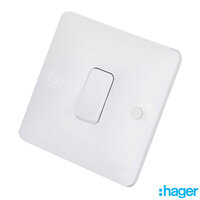 Hager Sollysta 10A Switch 1 Gang 1 Way WMPS11