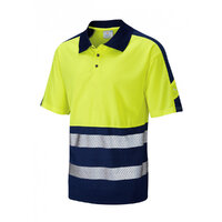 Leo WATERSMEET ISO 20471 Cl 1 Dual Colour Coolviz Plus Polo Shirt, Yellow