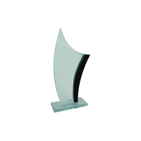 18cm Rowan Budget Glass Plaque (Black with Mi