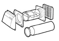 Stadium Anti-Draught Black Hole Ventilator BM725 White Outer Cowl