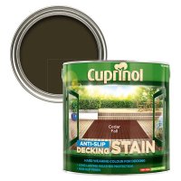 Cuprinol Anti-Slip Decking Stain Cedar Fall Can & swatch
