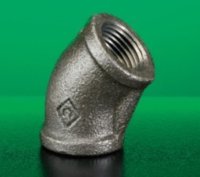Crane Black 3/8" 155 45&deg; Female to Female Elbow