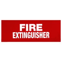 "Fire Extinguisher" Sign 12" W x 4-1/2" H, Vinyl