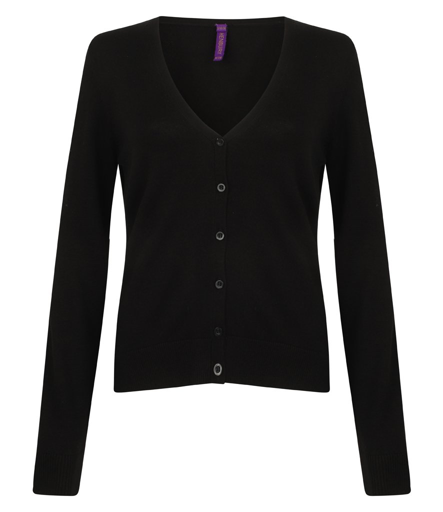 HENBURY LADIES LIGHTWEIGHT V NECK CARDIGAN