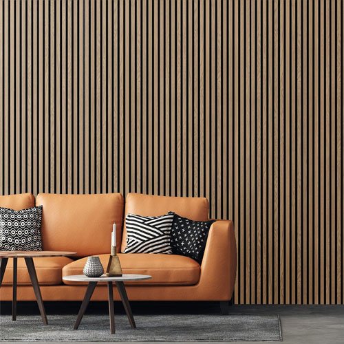 Fibrotech Acoustic Panel 2.44m x 605mm x 22mm - Oiled Oak
