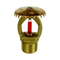 1/2" Bulb-type Sprinkler Head, Upright, Brass, 155 Degree Standard Response