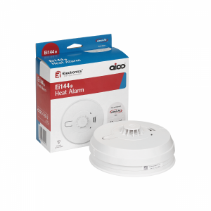 EI144e Mains Heat Detector With 9V Battery Backup