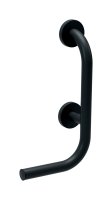 Bathex Knowle Left Hand Grab Rail (Toilet Roll Holder) 25mm Matt Black