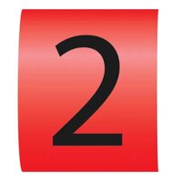 Number 2 Red Easi-Mark Cable Marker 2.5mm Size B