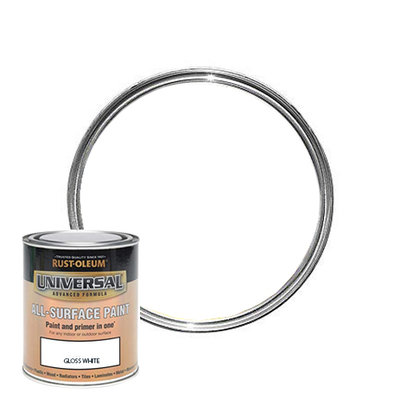 Rust-Oleum Universal Paint - White Gloss 250ml