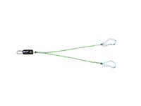 1032389 Miller Shock Absorbing Twin Lanyard 2 MTR C/W 1 Karabiner & 2 Scaff Hooks