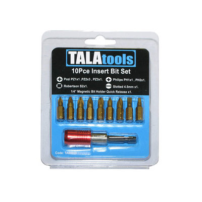 Tala TA69869 10pce Insert Bit Set