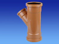 Sewer Branch Y 45-degree 160mm x 110mm 3 socket (6x4")