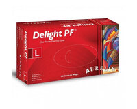 Aurelia Delight Clear Vinyl Powder Free Gloves X 100 large available from DMI