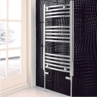800X500 Chrome Curved Towel Warmer
