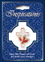 Brooch - Dove On Cross   (1709)