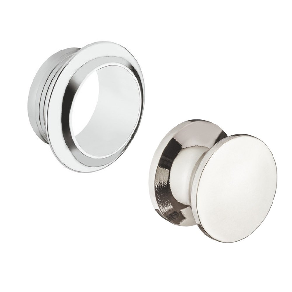 Hafele Large Push Button & Collar (Chrome) 