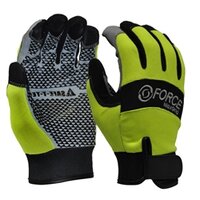 631005 Mechanics Gloves Silicon Grip, Fluro