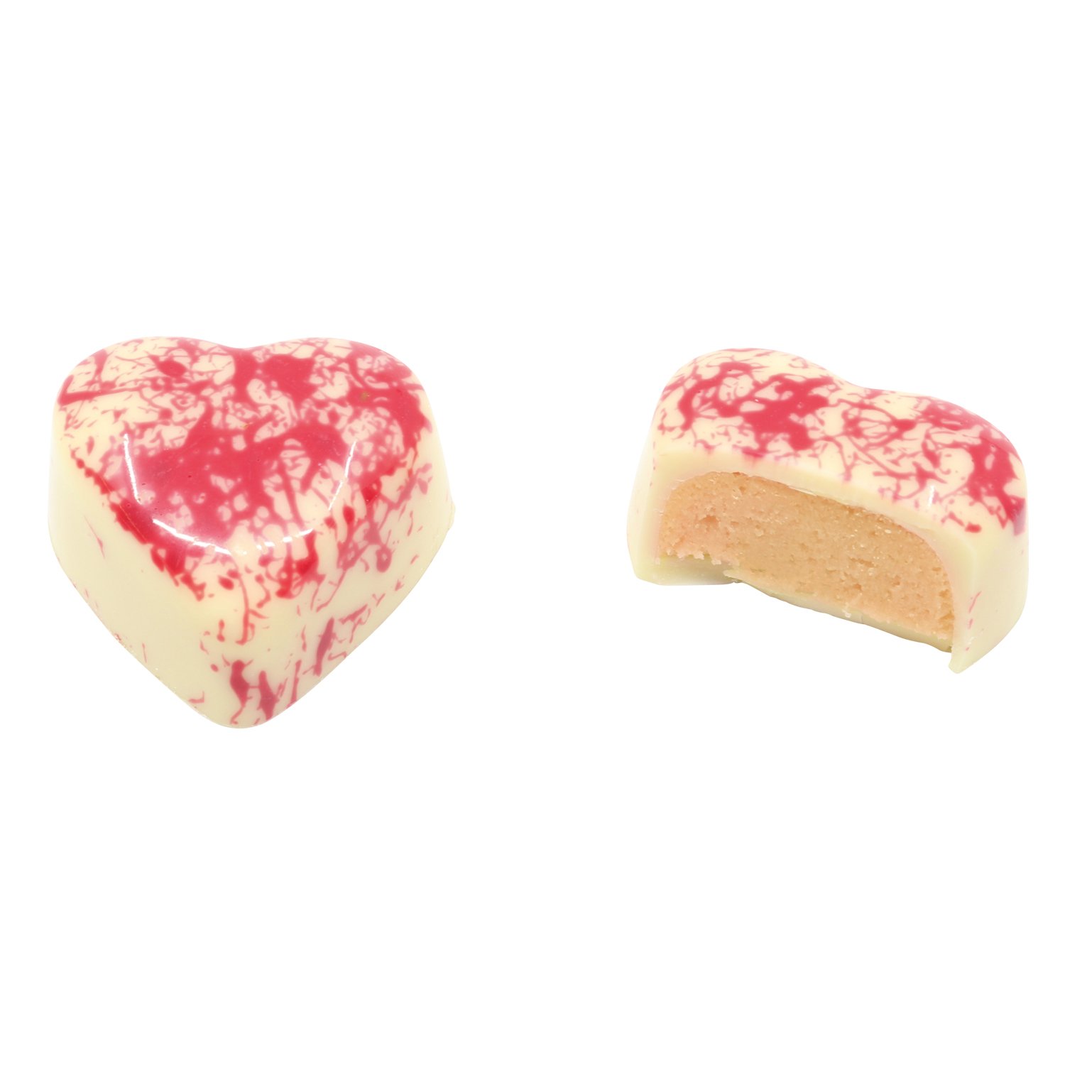 Koenen Chocolates - Blushed Heart - white chocolate with passionfruit ganache 14g x 1kg