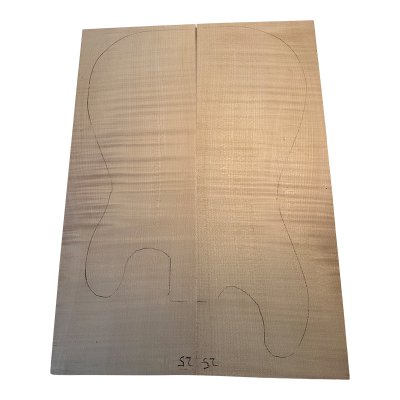 Electric guitar body facing, maple, 6mm - 9mm