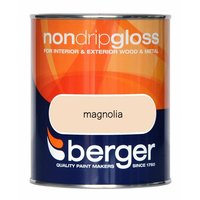 BERGER NON-DRIP GLOSS PAINT MAGNOLIA 750 ML