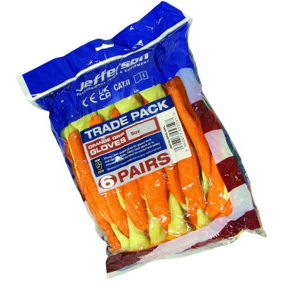 Orange Grip Gloves X Large (Packet of 6 Pairs)