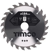 Timco Circular Saw Blade 184mm 24 Teeth