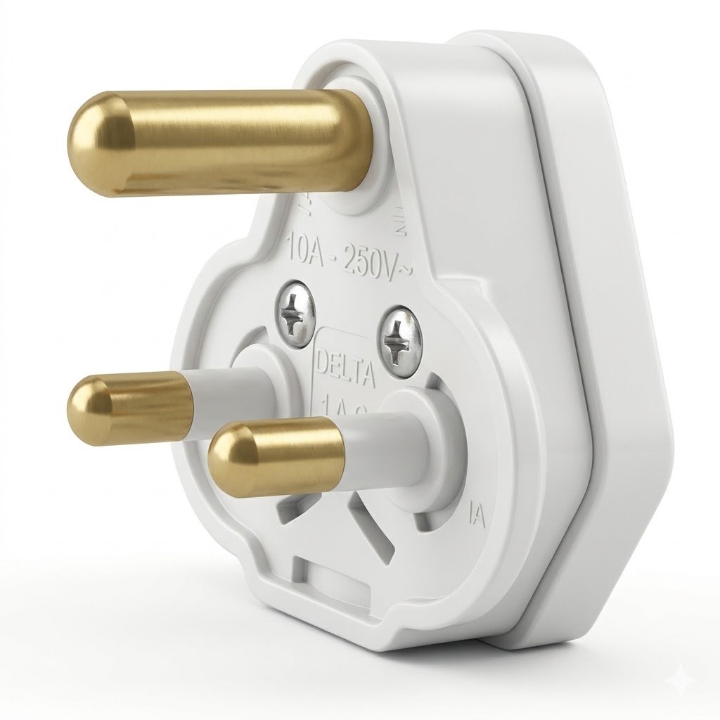bakelite plug top 5 amp 3 pin white