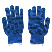 Bodytech Seamless Polyester Knitted Gloves with Dots, Navy