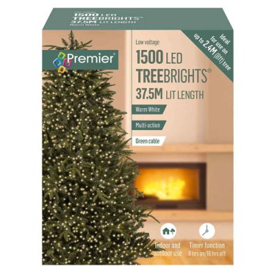 Premier Multi Action Treebrights With Timer 1500 LED - Warm White