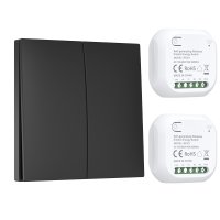 BLACK 2G IP44 WIRELESS KINETIC SWITCH